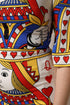 Dolce & Gabbana White Queen Of Heart Short Sleeve Midi Dress
